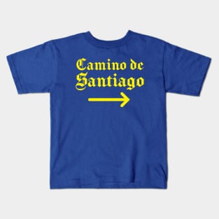 Buen Camino de Santiago Yellow Arrow Kids T-Shirt